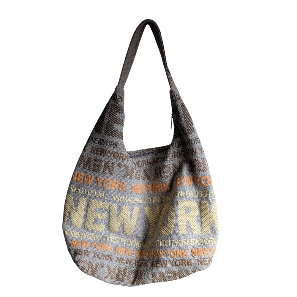 Robin Ruth Canvas New York All Over Print Large Hobo Bag Boho Urban Y2K - Picture 4 of 9